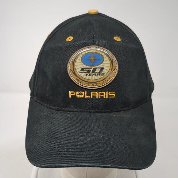 Polaris 50 Years Strapback Hat Black One Size Adjustable Vent Holes - Picture 2 of 11